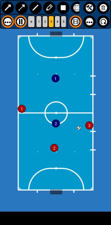 競技フットサルチーム練習方法｜3対2のカウンターアタック
