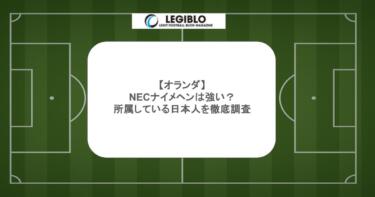 【オランダ】NECナイメヘンは強い？所属している日本人を徹底調査